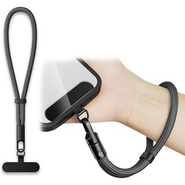 Lamiishop Phone Wrist Strap, Wrist Strap for Phone with Patch, Adjustable Wrist Lanyard, Anti Loss/Anti Theft -Dark Grey