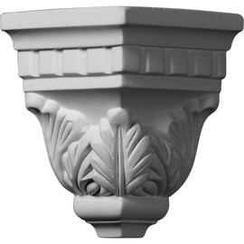 Ekena Millwork MOC03X04DE Outside Corner (Matches Moulding MLD04X03X05DE), 3 1/4"P x 4 1/2"H, White