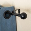 Decopolitan 5/8" Classic Ball Curtain Rod Set, 26 to 48
