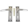 Merriway BH00359 Aluminium Door Handle Lock Set with Black Trim,