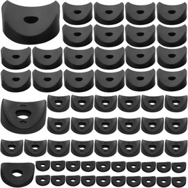 60pcs Saddle Spacers, 19 * 6 * 3/22 * 6 * 4/25 * 6 * 4 mm Black Plastic Spacer Washer, Spacer Washer Assortment Kit, Standoff Support Spacers Washers, Insulation Spacer, for M3/M4 Screws