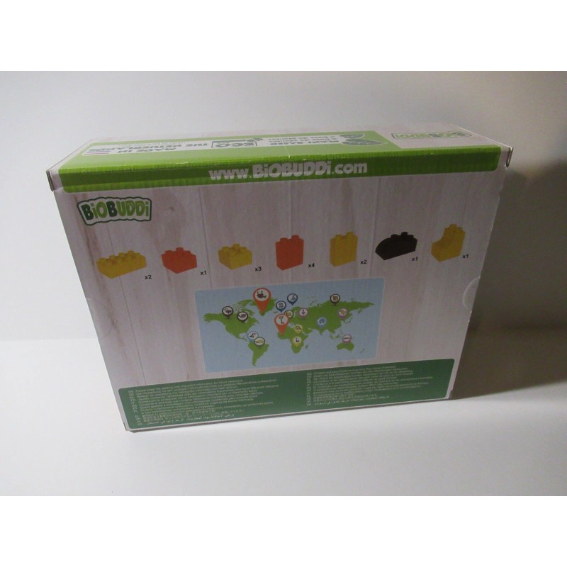 BiOBUDDi Building Blocks - Steppe Giraffe - 14 Pieces Plant