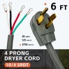 GREATIDE 4 Prong Dryer Cord, 6 Ft 10/4 SRDT, 30