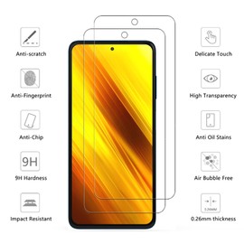 VIESUP for Xiaomi Poco X3 NFC 2020 HD Clear Screen Protector Tempered Glass - [2Pack] 9H Hardness Case Friendly Anti-Scratch Screen Protector Protective Tempered for Xiaomi Poco X3 NFC (2020) 6.67"