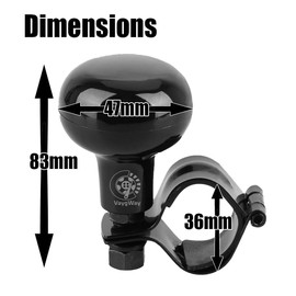 Vaygway Universal Fit Vehicle Steering Wheel Suicide Spinner Knob- Black Car Suicide Ball Power Handles- Vehicle Tractor Boat Black Spinner Knob- Wheel Accessories Arthritis Handicap Spinners (4 Pack)