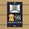 Custom Signs Solar Illuminated Modern Anthracite House Number Sign 24cm