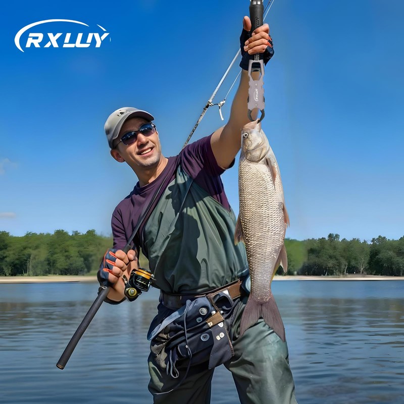 RXLUY 11.5" Fish Lip Gripper with Scale, Max 40lbs Scale,