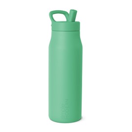 Simple Modern Water Bottle with Push Button Straw Lid | Ceramic-Lined Insulated Stainless Steel | Travel Water Bottles for Gym & Sports | Leak Proof | Mesa Signature Collection | 34oz, Mistletoe