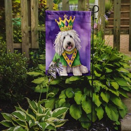 Caroline's Treasures DAC4821GF Komondor King of Mardi Gras Garden Flag Mailbox Flag Decorative Yard Flag Banner Outside Patio Artwork Yard Flower Beds, Garden Size, Multicolor