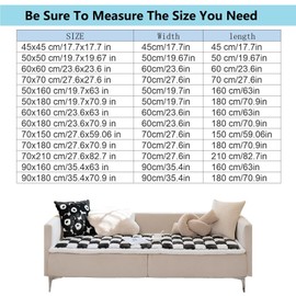 Yoovat Funny Couch Cover Magic Sofa Garden Cotton Protective Couch Cover Cream-Coloured Large Plaid Square Pet Mat Bed Couch Cover (Light Coffee,50x50 cm/19.7x19.67 in)