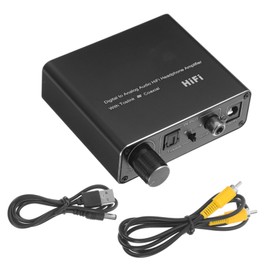 jojofuny Digital Optical to Analog Audio Converter Portable Audio for Tvs Stereos Construction Compact Design for for Connecting Digital Devices to Analog Equipment Random Style