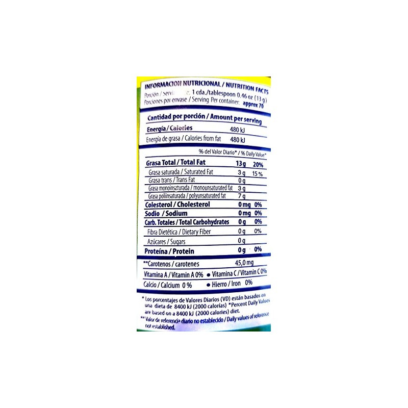 LA FAVORITA VEGETABLE OIL WITH ANNATO 33.80 oz