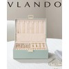 Vlando 2 Layer Jewelry Box Large Jewelry Organizer for Women