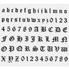 HJZHII 10 Sheet Gothic Temporary Tattoos, Small English Letters Numbers