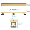 Kuaisailsk Linear Shower Drain ，with Tile Insert Panels ，28 Inch