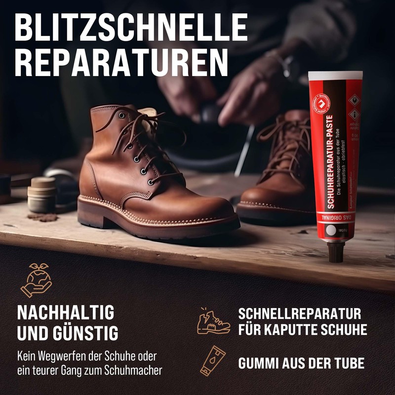 Langlauf shoe supplies repair paste for shoes and sole repair.
