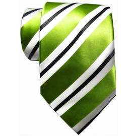 TANGQING New Classic Striped JACQUARD WOVEN Silk Men's Tie Necktie