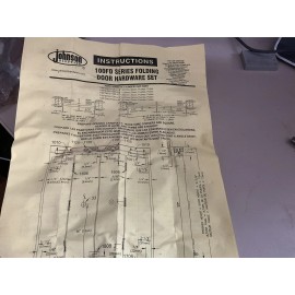 Johnson Hardware 100FD 36" Bi-Fold Hardware Kit, Commercial Grade, Brass Tone