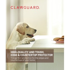 CLAWGUARD Edge & Countertop Protector – 29.5x2.25 in. Clear Plexiglass Dog Scratch Shield – Anti Scratch Furniture & Counter Guard for Pets