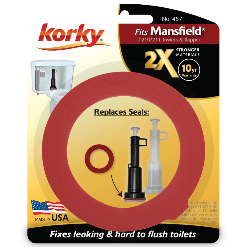 Korky 457 2X Long Life Seal Fits Mansfield 210 and