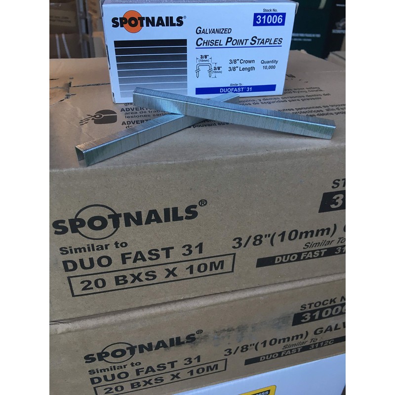 SPOTNAILS 31006 Similar Duo-fast 31 Series upholstery staples, 3/8" leg,