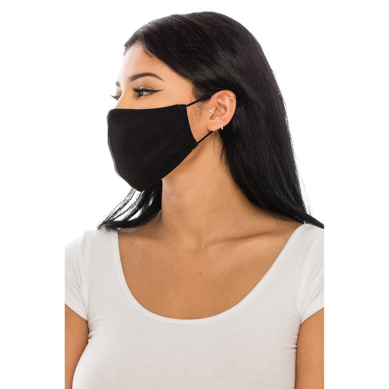 Econo High - Washable Reusable Black Cotton Face Mask Fabric