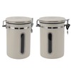 Coffee Canister 1800ml 304 Stainless Steel Window Design One Way