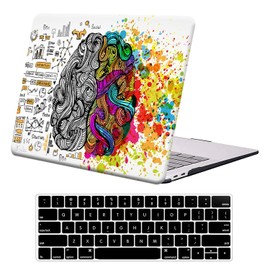 AUSMIX Case Compatible with MacBook Air 13 2018-2021 Version A2337(M1)/A2179/A1932, Ultra Thin Hard Shell Protective Snap Case Compatible with MacBook Air 13 Inch Retina, Colour Brain