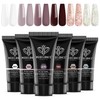 modelones Modelones Poly Nail Gel Set, 6 Colors Burgundy Red