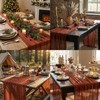 Terracotta Rust Cheesecloth Table Runner Birthday Christmas Valentines Day