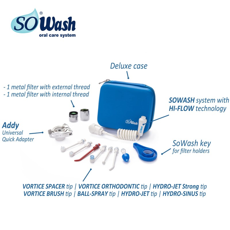 SOWASH - Verpackung "DELUXE" - complete set am Wasserhahn anschließbare