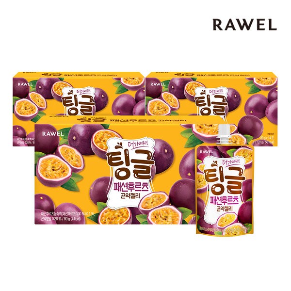 Roel Tingle Konjac Jelly Passion Fruit 3 boxes (80g x 42 packs), Roel Konjac Jelly Passion Fruit 3 boxes / 로엘 팅글 곤약젤리 패션후르츠 3박스 (80g x 42팩), 로엘 곤약젤리 패션후르츠 3박스