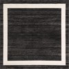 Unique Loom Del Mar Collection Contemporary Transitional Black Square Rug