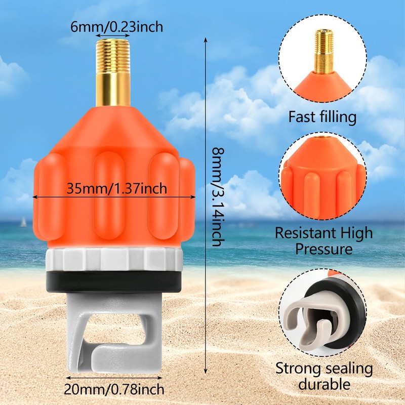 Pack of 2 Inflatable SUP Pump Adapter, Paddle Board SUP