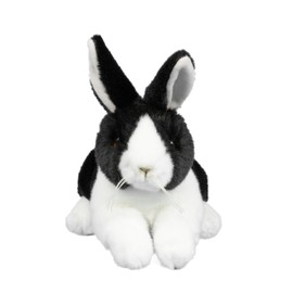 Teddys Rothenburg Cuddly Toy Rabbit Lying Down Black/White 25 cm Plush Rabbit Plush Toy