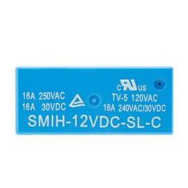 Weasch 2Pcs Miniature Intermediate Power Relay, SMIH-12VDC-SL-C, DC 12V, Normally Open A Type, 8Pin, 20A Switching Capability (2)