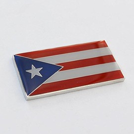Amazing Puerto Rico PR Show Quality Metal Decorative Emblem Decal Ornament 2" wide