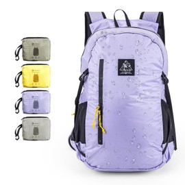 HIKEMAN 24L Lightweight Packable Backpack Waterproof Foldable Hiking Backpacks Small Folding Day Pack for Travel Day Bag for Man Woman Daypack for Day Trips Camping Backpacking Trips (Purple)