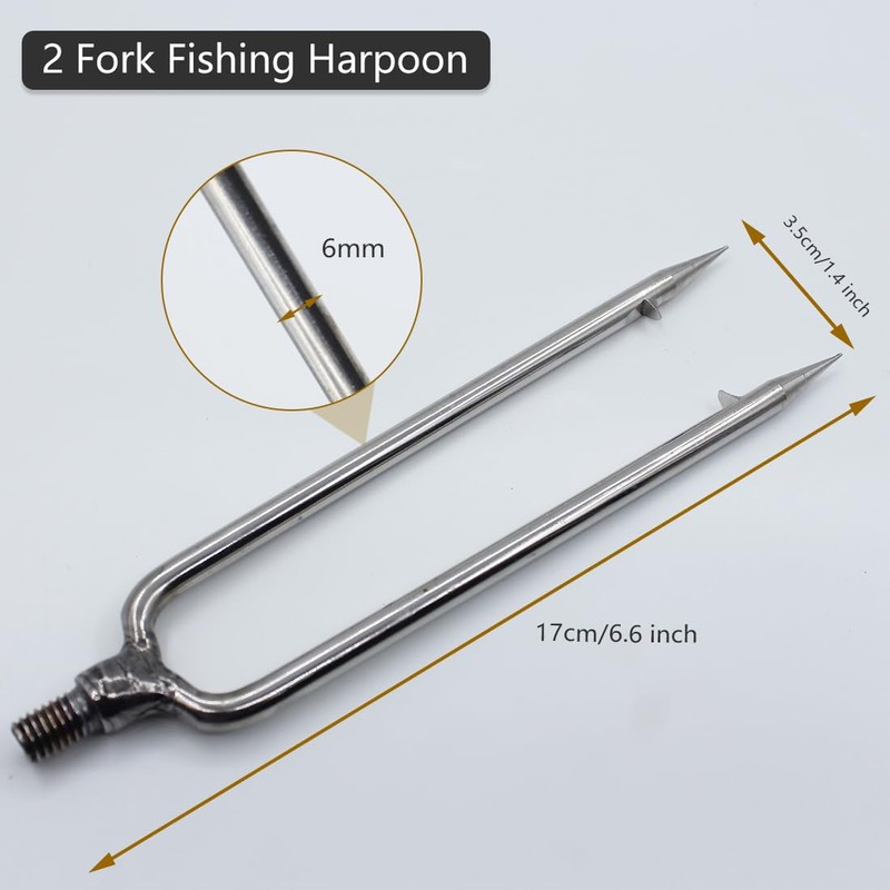 Dutiplus Large Fishing Harpoon 1~11 Prong Barded Stainless Steel Hunting