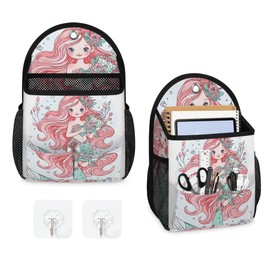 MARYHFENVA Wall Hanging Storage Bag, Reusable Organizer Wall Mounted Punch-Free Over The Door Storage Pouch with 6 Storage Pockets and 1 Hanging Hook