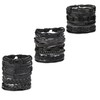 Jstyle 17Pcs Braided Leather Bracelet for Men Women Wooden Beaded