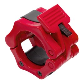 Meteor ABS 50mm Olympic Barbell Collars, Locking Collars, Barbell Clamps, Barbell Clips, Weightlifting Collars, Dumbbell Collars (Red 1Pair)