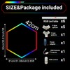 cezelux Hexagon Garage Lights, 6 Pack Honeycomb RGB Hexagon LED
