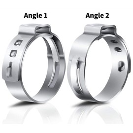 DMNI Stainless Steel Cinch Clamps Crimp Rings - 1/2" Inch Pinch Clamps For Pex Tubing Pipe Fitting Connections - 100 PCS (Pack of 2)