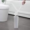 Topsky 2-Pack Closed Toilet Brush Compact Toilet Brush and Holder,