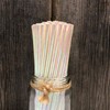 Iridescent Foil Paper Straws - White Pearl - Wedding Valentine