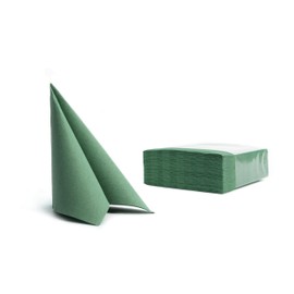 Aroba 50 Soft Point Napkins Soft Material, Volume & Structure | Gastro Napkins | 38 x 38 cm 1/4 Fold | Good Quality for Wedding Birthday Hotel Catering | Green