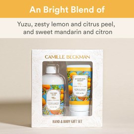 Camille Beckman Hand and Body Duet Set, Silky Body and Glycerine Hand Cream, Citrus Grove