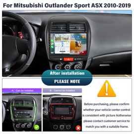 [4G+64G] Android 13 Car Stereo for Mitsubishi Outlander Sport ASX 2010-2019 with Wireless CarPlay Android Auto,10.1" Touchscreen Car Radio with Voice Control WiFi/GPS,Bluetooth,FM/RDS+Backup Camera