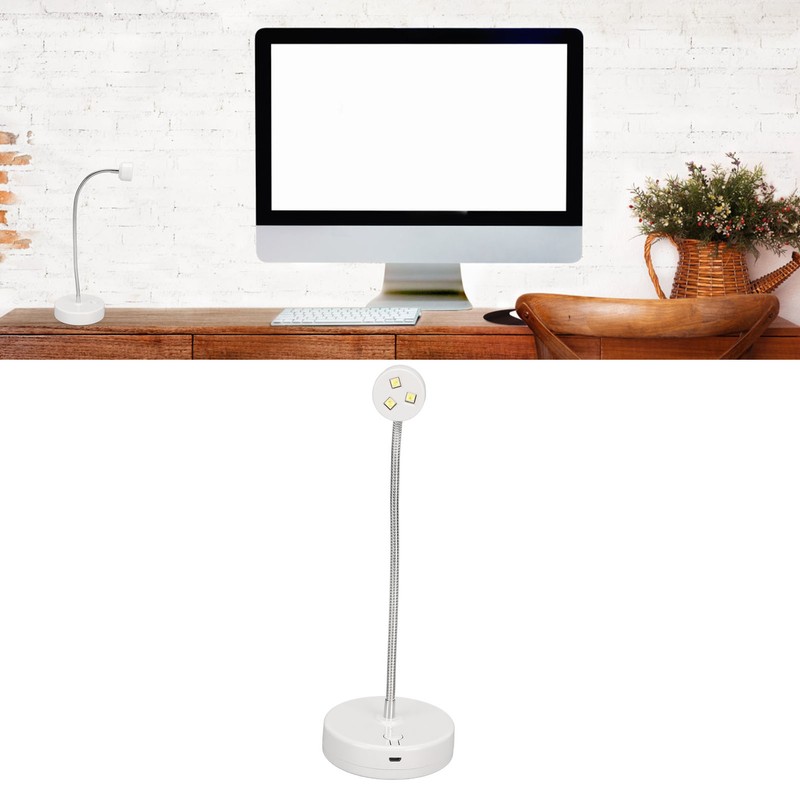 Gooseneck LED Nail Lamp UV 3 Light Chips Rechargeable Nail